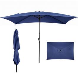 Winado - 10x6.5 ft Patio Umbrella Outdoor Umbrella with Push Button Tilt and Crank, Umbrella Outdoor Patio