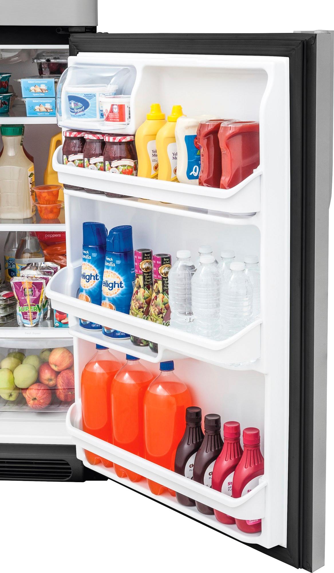 Best Buy: Frigidaire 18.1 Cu. Ft. Top-Freezer Refrigerator Stainless ...