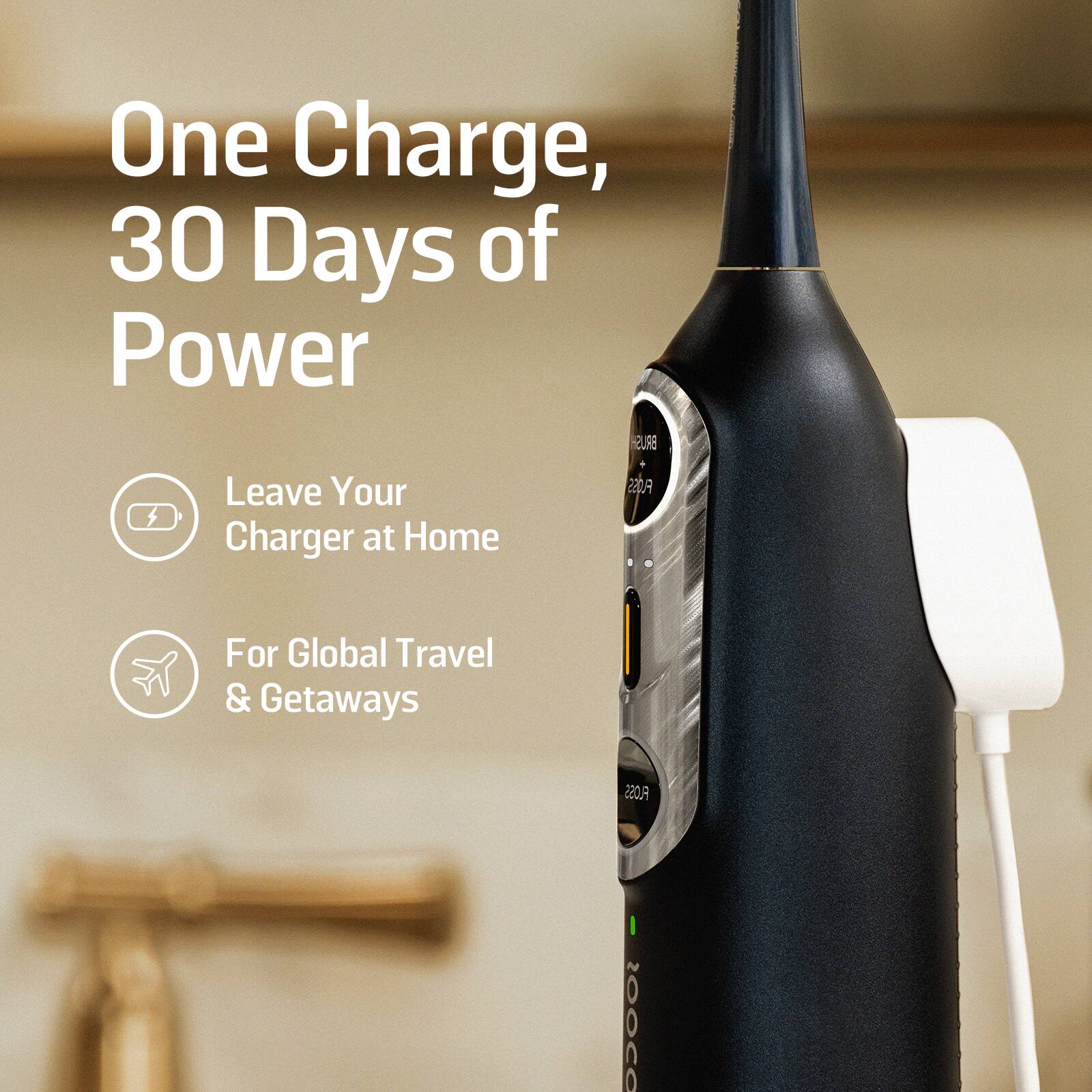 One Charge, 30 Days of Power

- Leave Your Charger at Home
- For Global Travel & Getaways