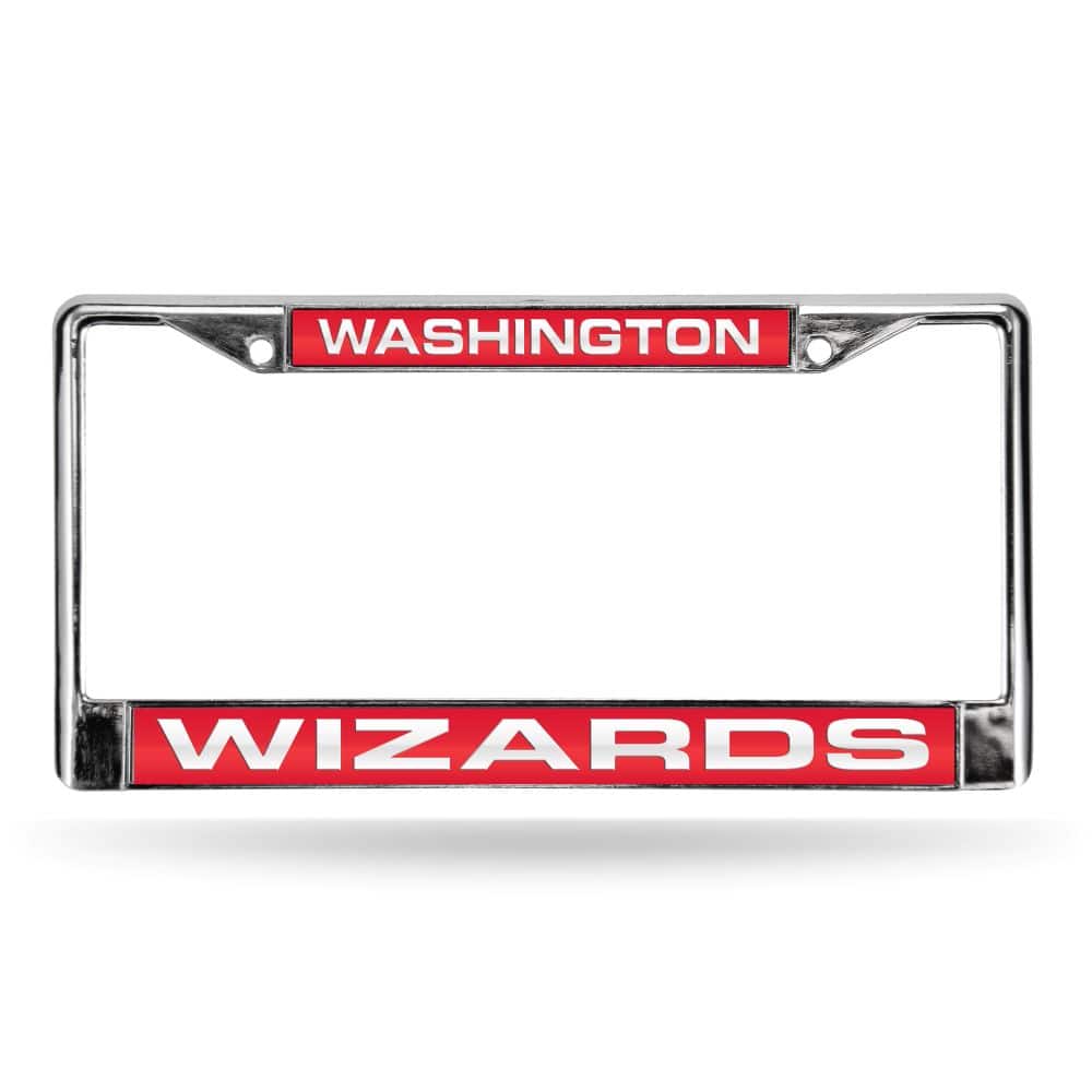Rico Industries - Washington Wizards DC Basketball Chrome Metal Laser Cut License Plate Frame - Multi