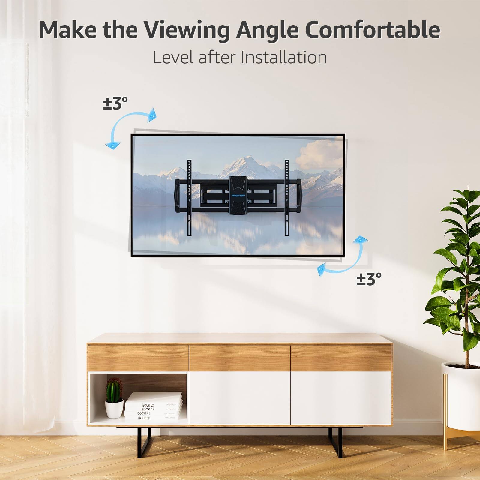 Make the Viewing Angle Comfortable  
Level after Installation  

±3°  
±3°