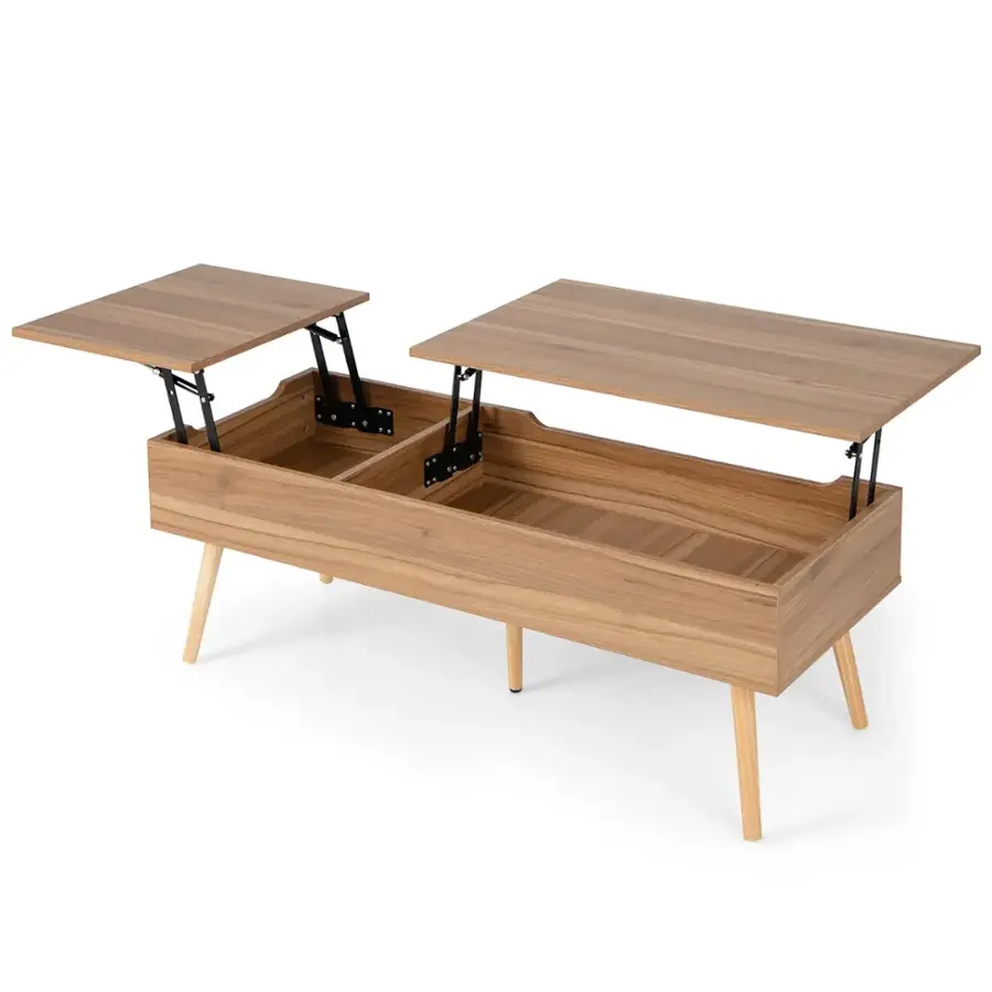 Alt View 17. Costway - 47'' Lift Top Coffee Table Central Table with Hidden Compartments for Living Room - Brown.