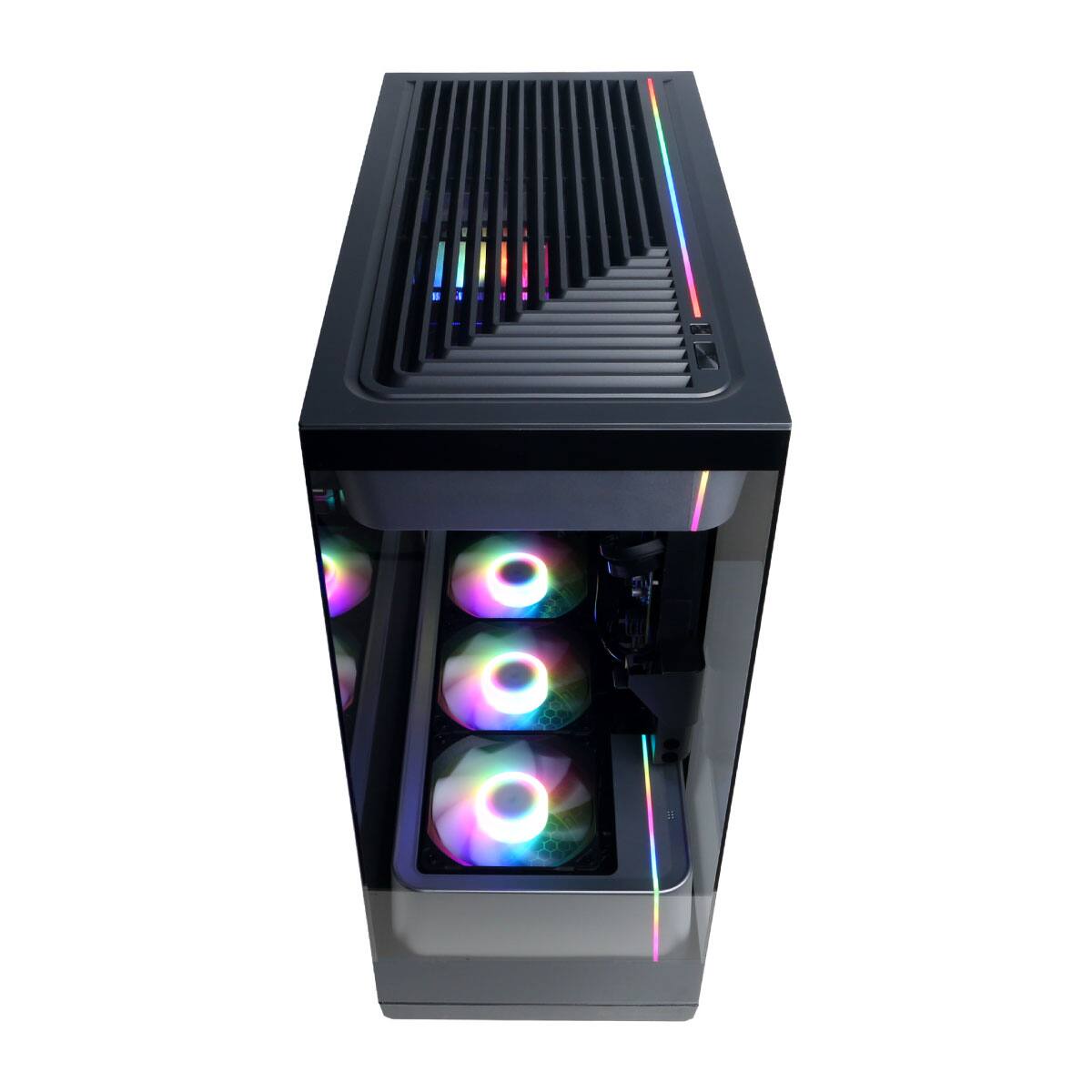 Alt View 13. CyberPowerPC - Gaming Desktop - AMD Ryzen 5 8400F - NVIDIA GeForce RTX 3050 6GB - 16GB DDR5 - 1TB PCIe 4.0 SSD Storage - Black.