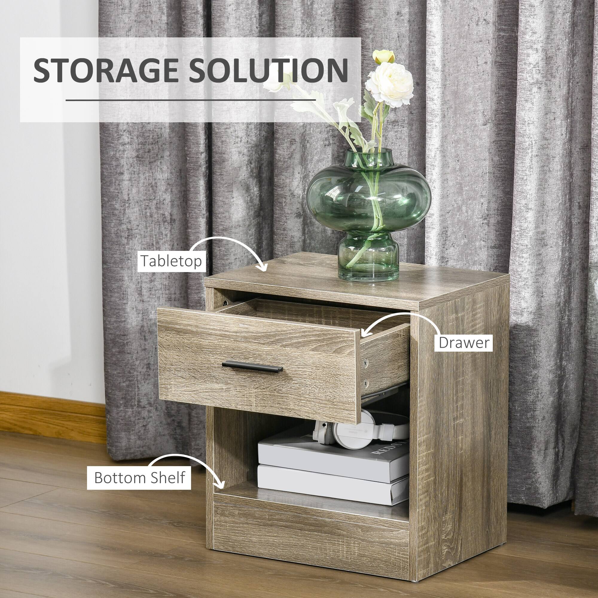 STORAGE SOLUTION
Tabletop
Drawer
Bottom Shelf