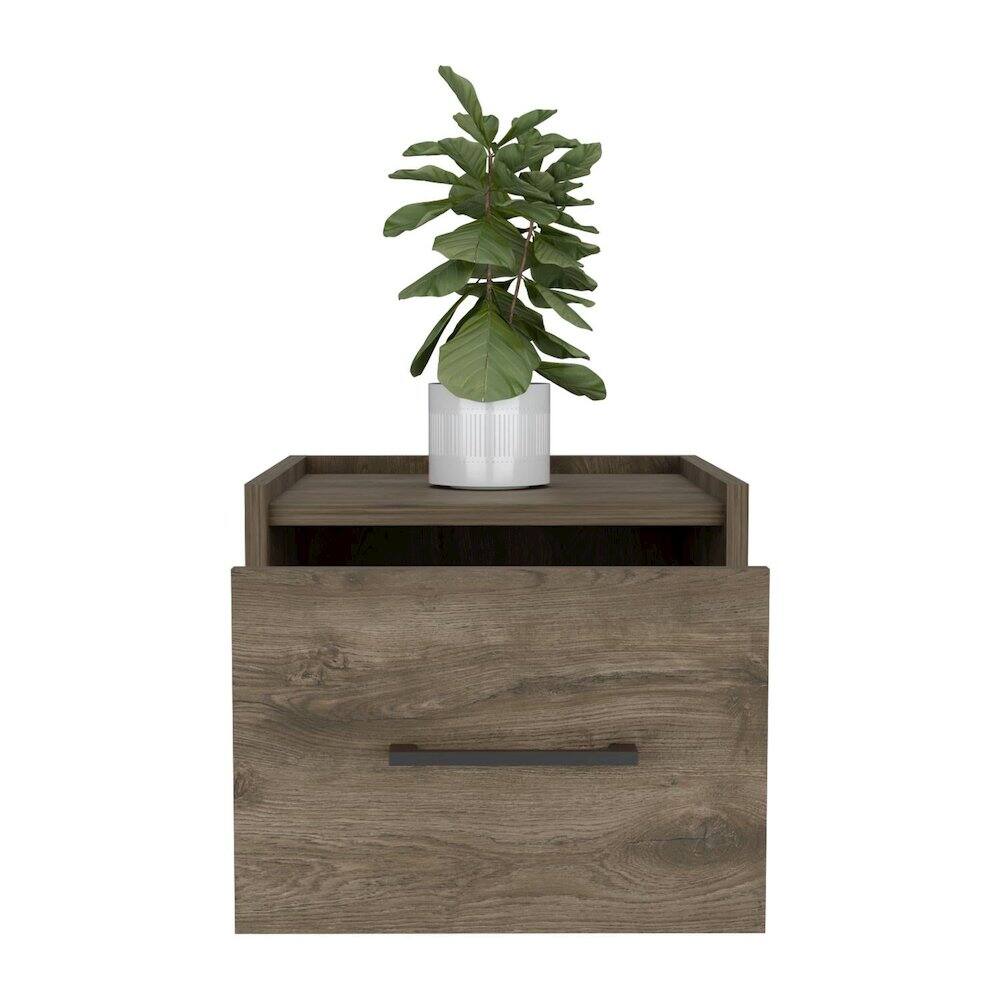 Alt View 1. TuHome - Boa Floating Nightstand Dark Brown MDF - Brown.