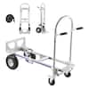 Front. VEVOR - 2 in 1 Hand Truck, 1000 lbs Load Capacity for 4-Wheel Mode, Convertible Hand Truck Dolly with Non-Slip Handle & Wheels - Silver.