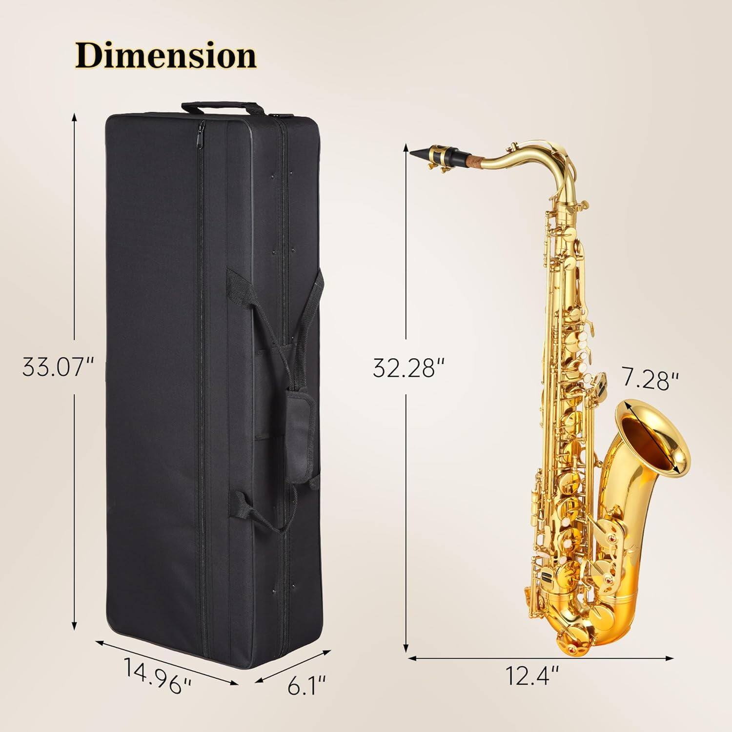 Dimension  
33.07"  
32.28"  
7.28"  
14.96"  
6.1"  
12.4"
