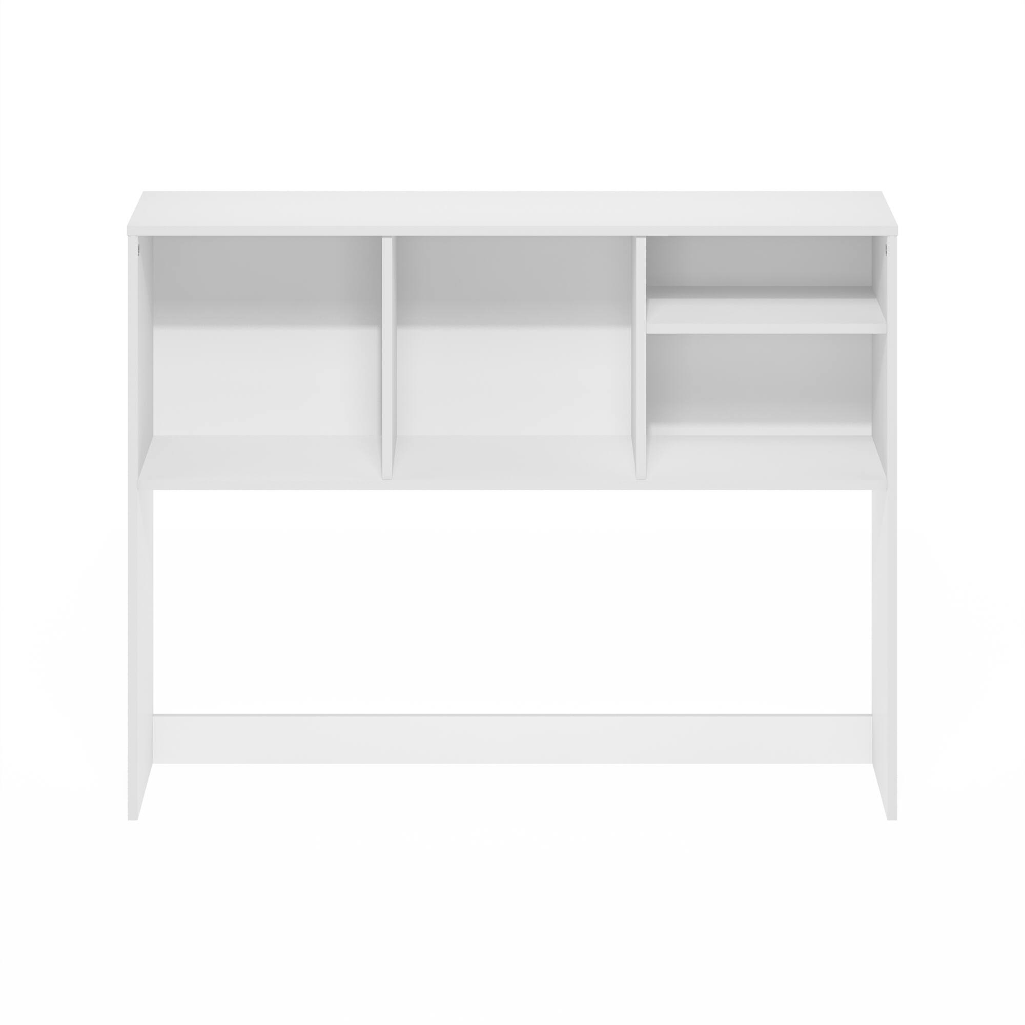 Alt View 2. Furinno - Classic Desktop Bookshelf Storage Hutch, Desk Organizer with 4 Shelves - White.