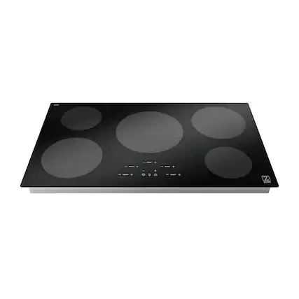 Front. ZLINE - 36 in. Induction Cooktop with 5 burners (RCIND-36) - Black.