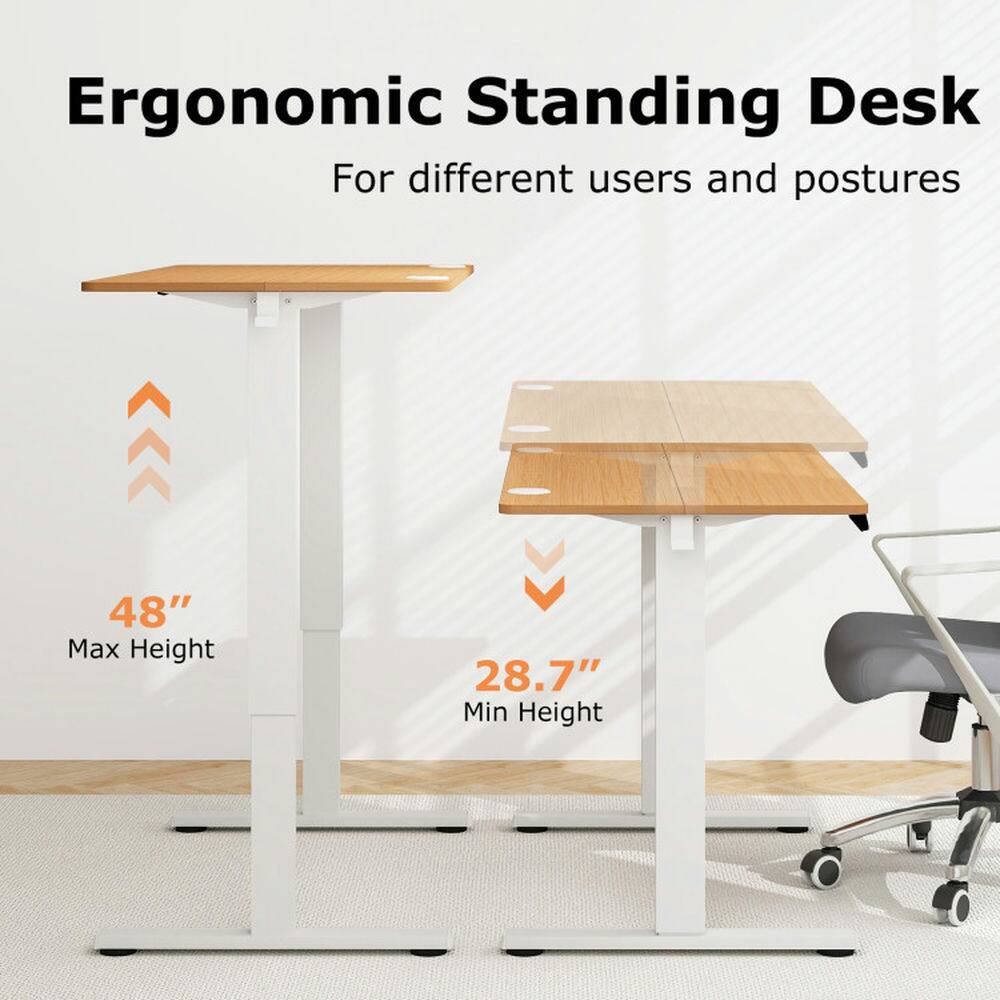Ergonomic Standing Desk  
For different users and postures  

48" Max Height  
28.7" Min Height
