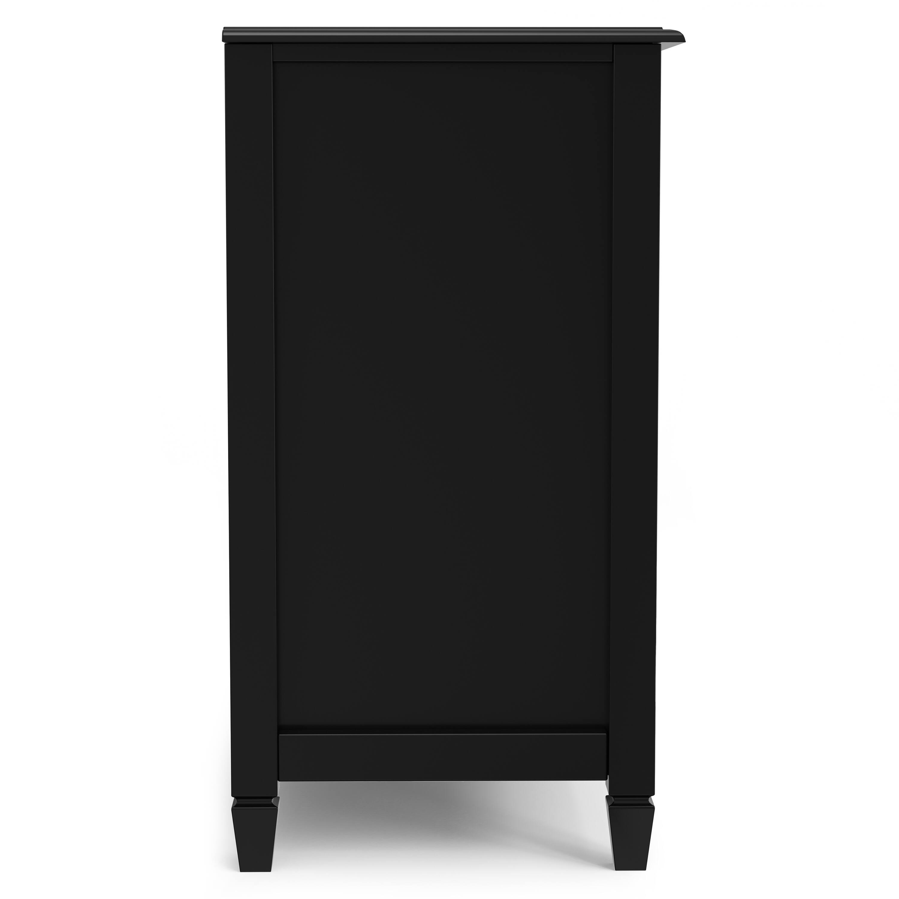 Alt View 8. Simpli Home - Connaught SOLID WOOD 60 inch Wide Traditional Wide Storage Cabinet Buffet in Black - Black.