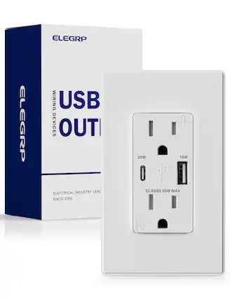 ELEGRP
WIRING DEVICES
USB OUTLET
ELECTRICAL INDUSTRY LEADER SINCE 2000
20W
18W
CLASS 2 20W MAX