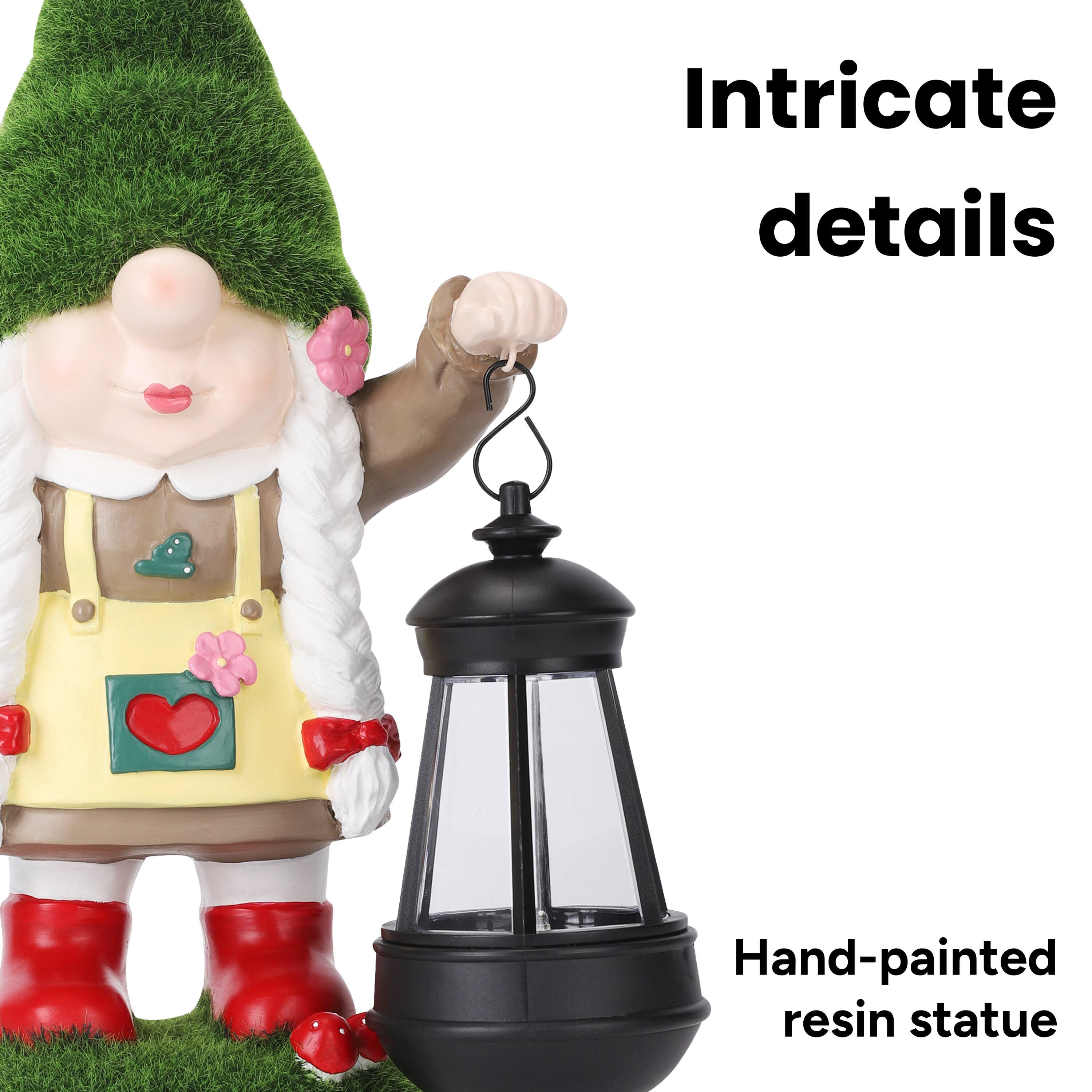 Intricate details  
Hand-painted resin statue