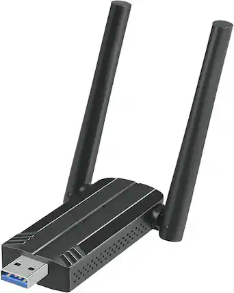 Front. Cubilan - Cubilan AX1800 USB WiFi 6 Adapter - Black - Black.