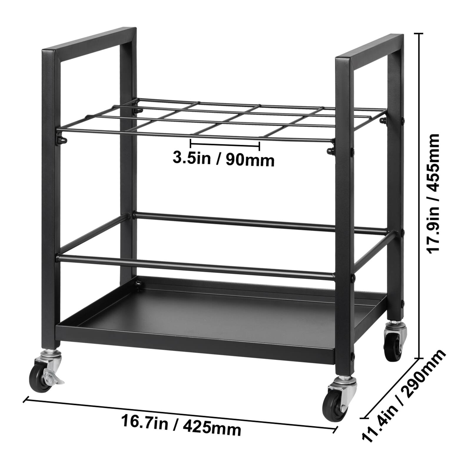 3.5in / 90mm  
455mm  
17.9in  
16.7in / 425mm  
11.4in / 290mm