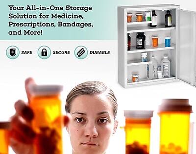 Your All-in-One Storage Solution for Medicine, Prescriptions, Bandages, and More!

SAFE
SECURE
DURABLE