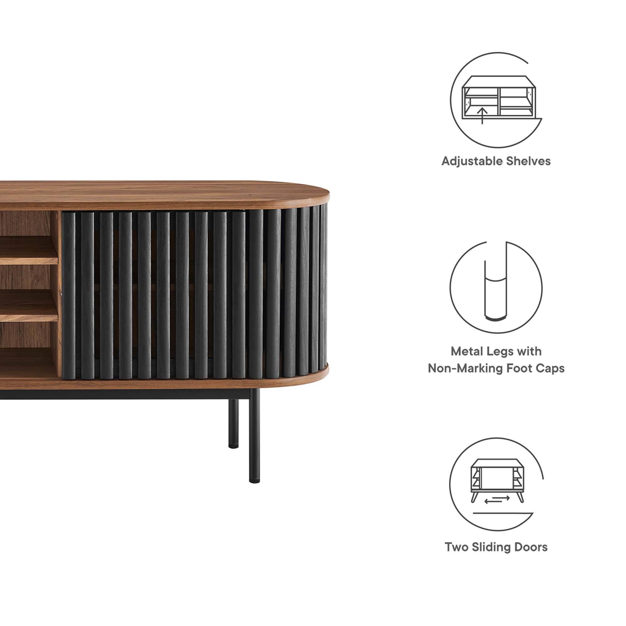 Adjustable Shelves  
Metal Legs with Non-Marking Foot Caps  
Two Sliding Doors