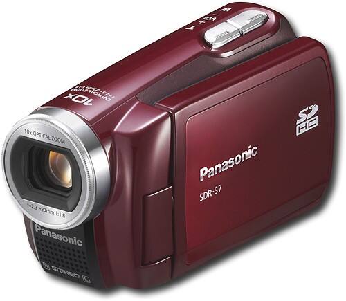 Angle Standard. Panasonic - Digital Camcorder with 2.7" Widescreen LCD Monitor - Red.