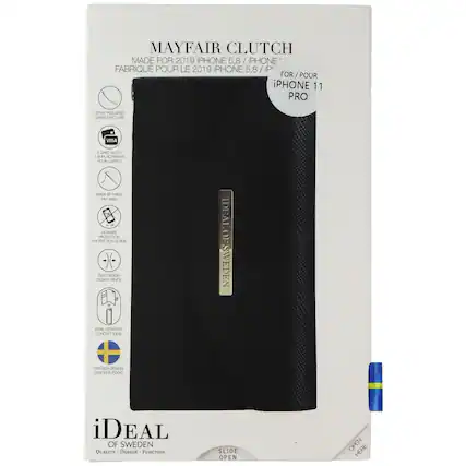 MAYFAIR CLUTCH MADE FOR 2019 PHONE 5,8 / iPHONE FABRIQUÉ POUR LE 2019 iPHONE 5,8 / iPHONE 11 PRO
STRAP INCLUDED / SANGLE INCLUSE
3 CARD SLOTS / 3 EMPLOACEMENTS POUR CARTES
MADE BY HAND / FAT MAN
ULTIMATE PROTECTION / PROTECTION ULTIME
SLIM DESIGN / DESIGN MINCE
IDEAL CONCEPT / CONCEPT IDEAL
SWEDISH DESIGN / DESIGN SUÉDOIS
iDEAL OF SWEDEN
QUALITY - DESIGN - FUNCTION
SLIDE OPEN HERE