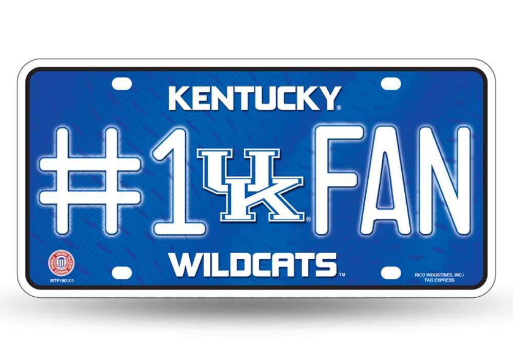 Kentucky Wildcats #1 Fan Metal License Plate Auto Tag