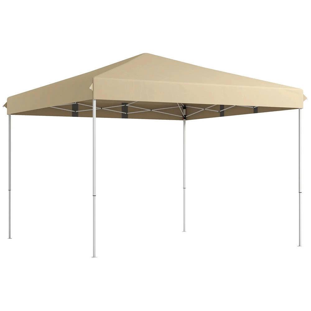 Front. Spaco - Spaco 13' x 13' Pop Up Canopy Tent, Instant Sun Shelter,Height Adjustable - Beige.