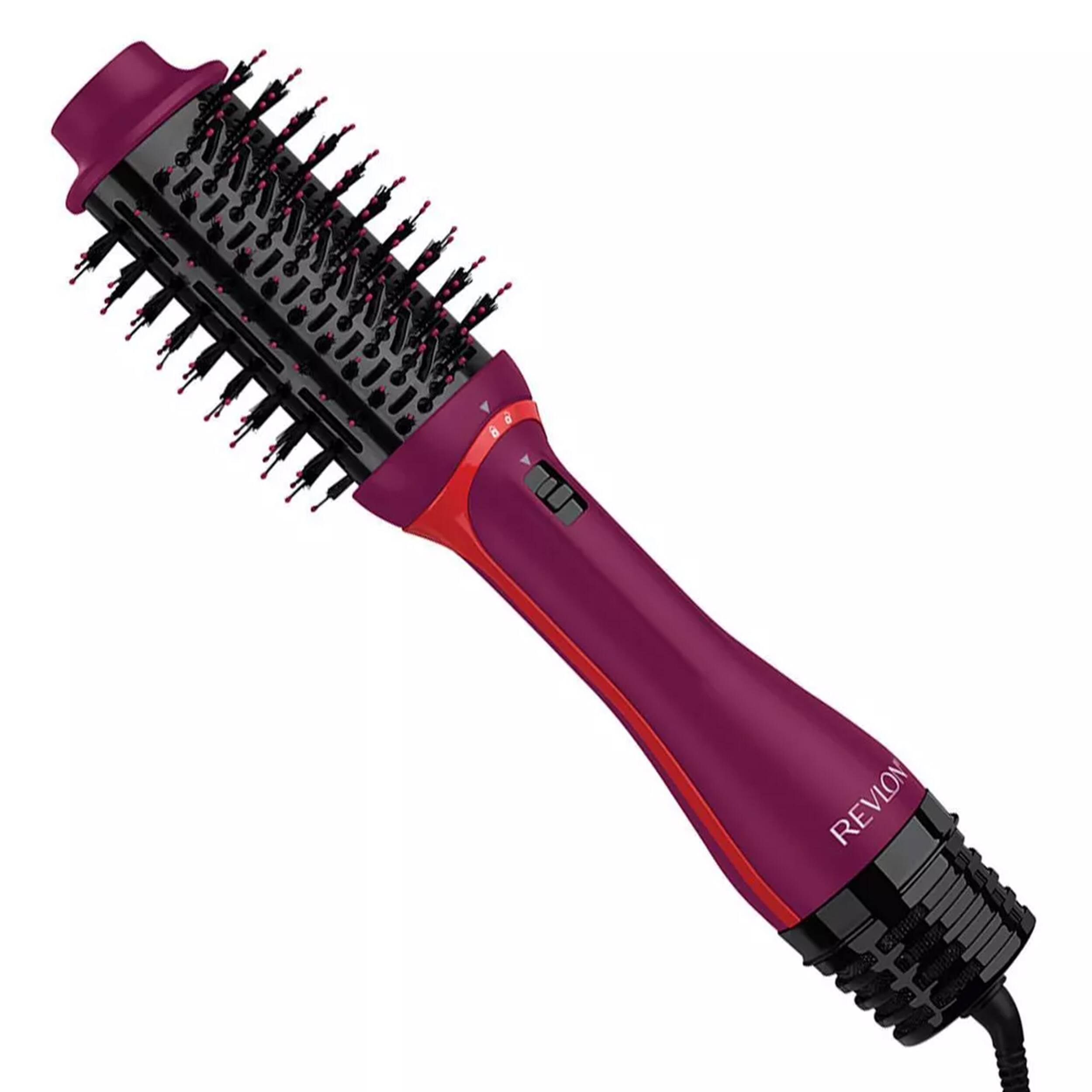 Front. Revlon - Revlon Oval One Step Volumizer Plus Hair Dryer - Purple.
