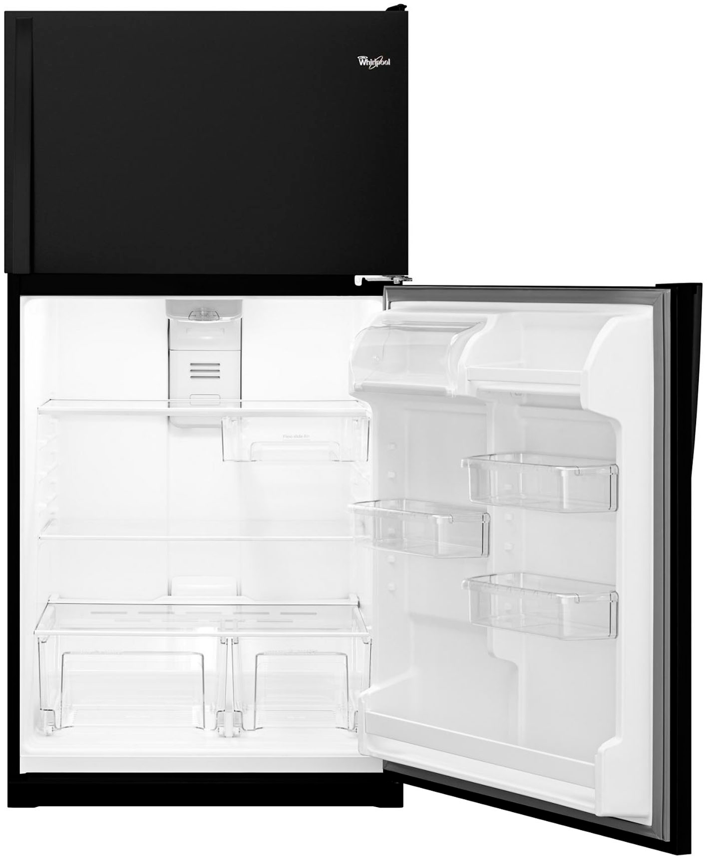 Angle View: Whirlpool - 20.5 Cu. Ft. Top-Freezer Refrigerator - Black