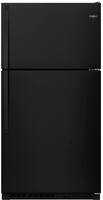 Whirlpool - 20.5 Cu. Ft. Top-Freezer Refrigerator - Black - Front_Zoom