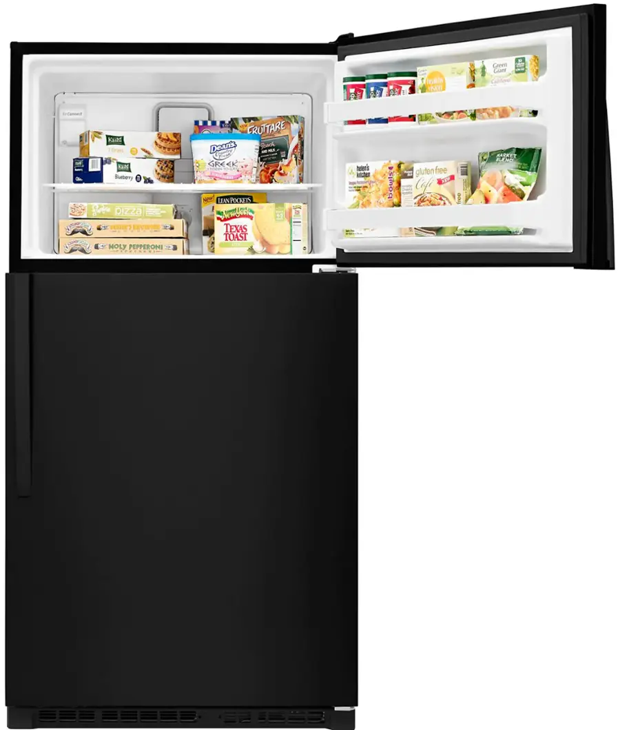 Alt View 2. Whirlpool - 20.5 Cu. Ft. Top-Freezer Refrigerator - Black.