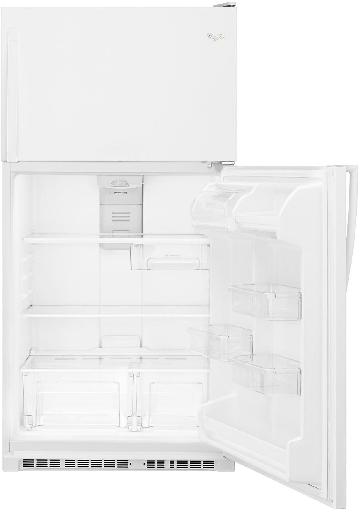 Angle View: Whirlpool - 20.5 Cu. Ft. Top-Freezer Refrigerator - White