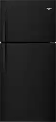 Whirlpool - 19.3 Cu. Ft. Top-Freezer Refrigerator - Black - Front_Zoom