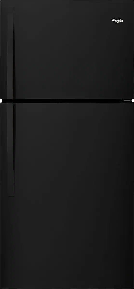 Front. Whirlpool - 19.3 Cu. Ft. Top-Freezer Refrigerator - Black.