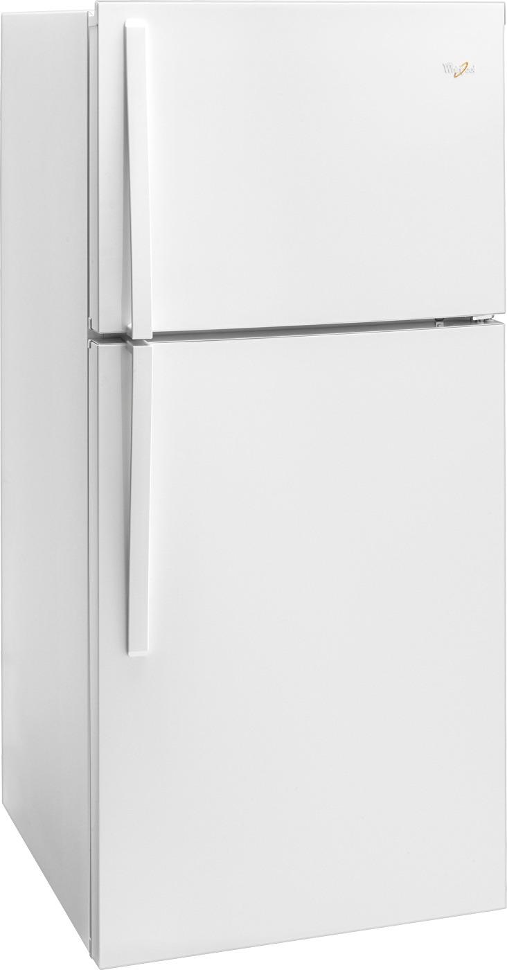 Angle View: Whirlpool - 19.3 Cu. Ft. Top-Freezer Refrigerator - White