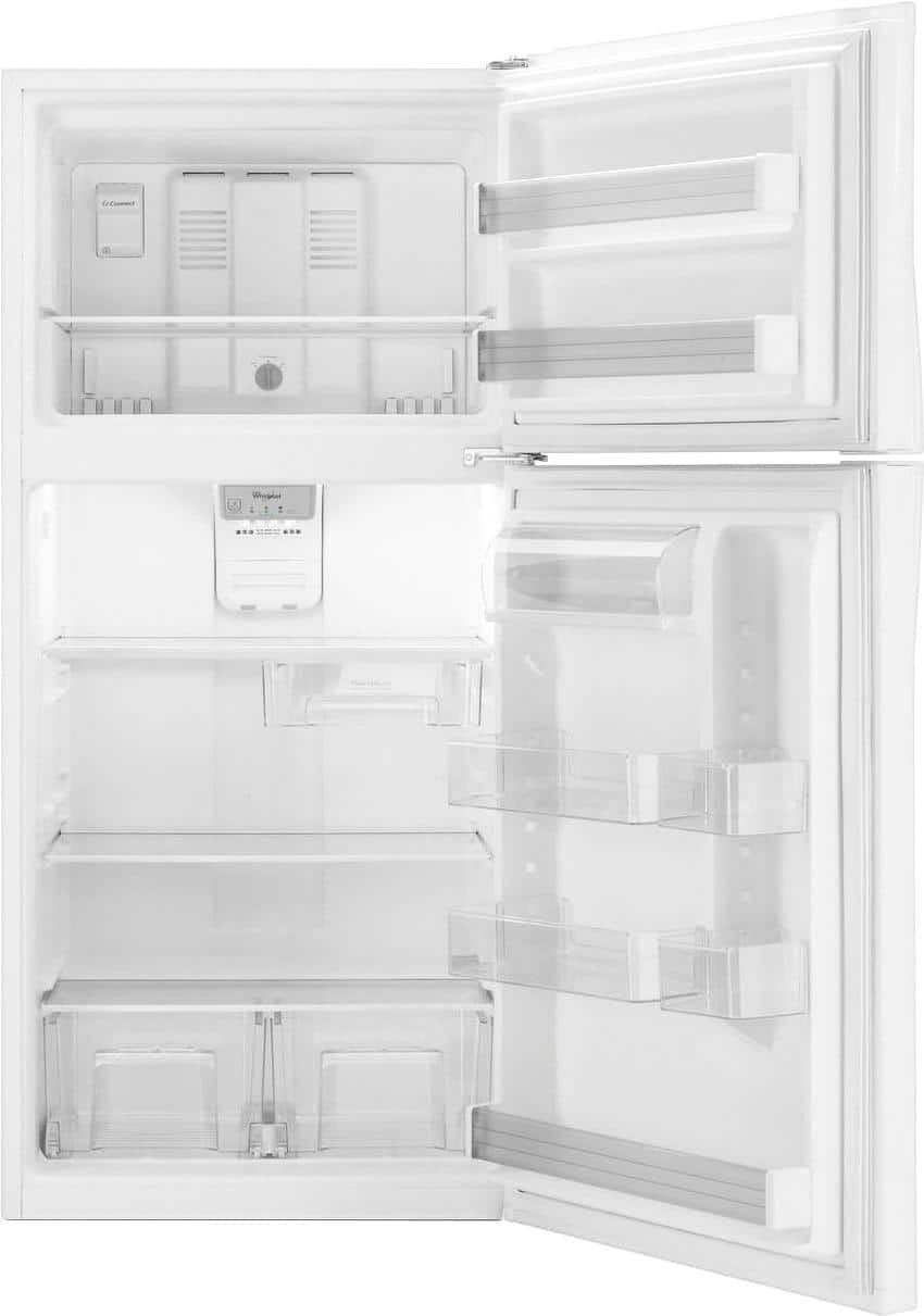 Alt View 2. Whirlpool - 19.3 Cu. Ft. Top-Freezer Refrigerator - White.