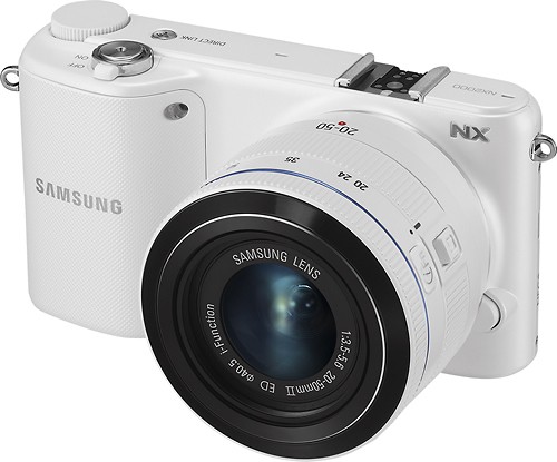  Samsung - NX2000 Compact System Camera with 20-50mm Lens - White