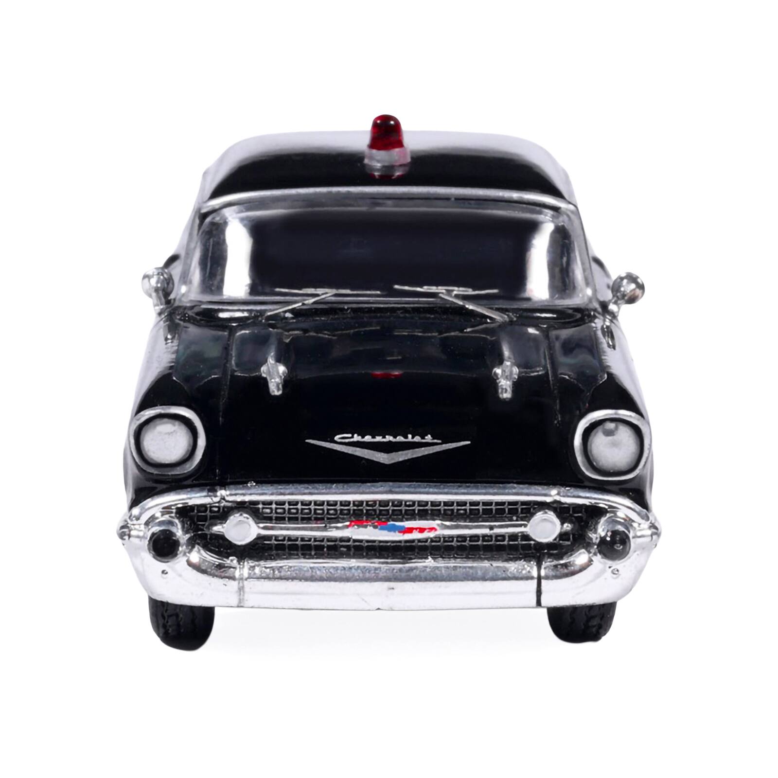 Alt View 3. IXO - 1957 Chevrolet One-Fifty Police Car "Kentucky State Police" Black with Yellow Stripes 1/64 Model Car by IXO Models.