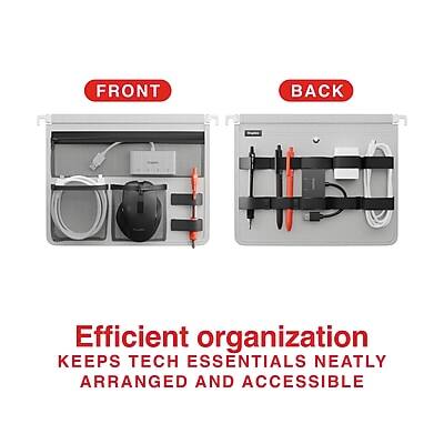 Efficient organization  
keeps tech essentials neatly arranged and accessible