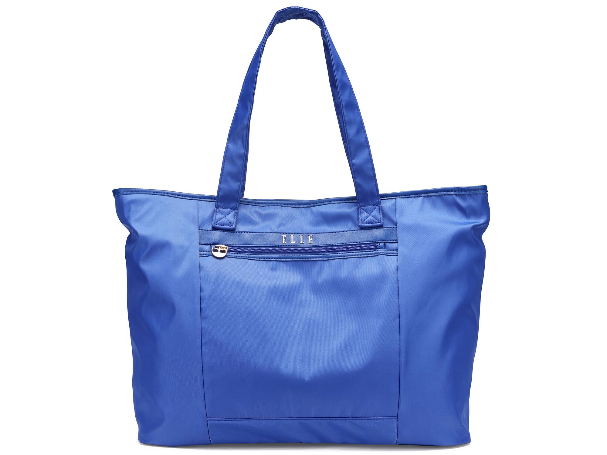 Alt View 4. Elle - ELLE Rendezvous 38L Twill Weekender Duffel Bag | Blue - Blue.