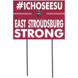 Jardine - East Stroudsburg Warriors 18'' x 24'' I Chose Lawn Sign - Red