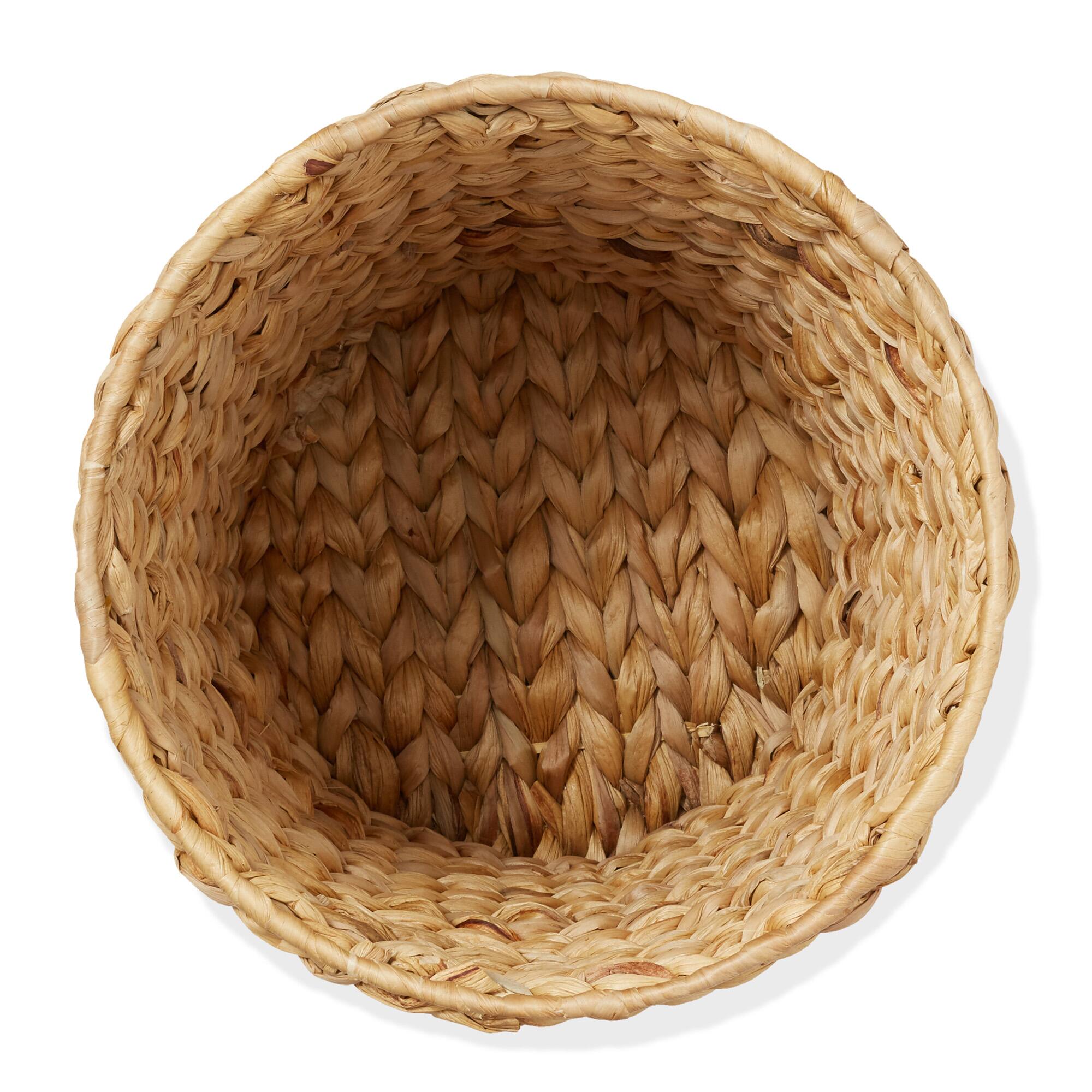 Alt View 4. Casafield - (Set of 2) Water Hyacinth Waste Baskets Natural Woven Trash Can Bins - Natural - Hyacinth.