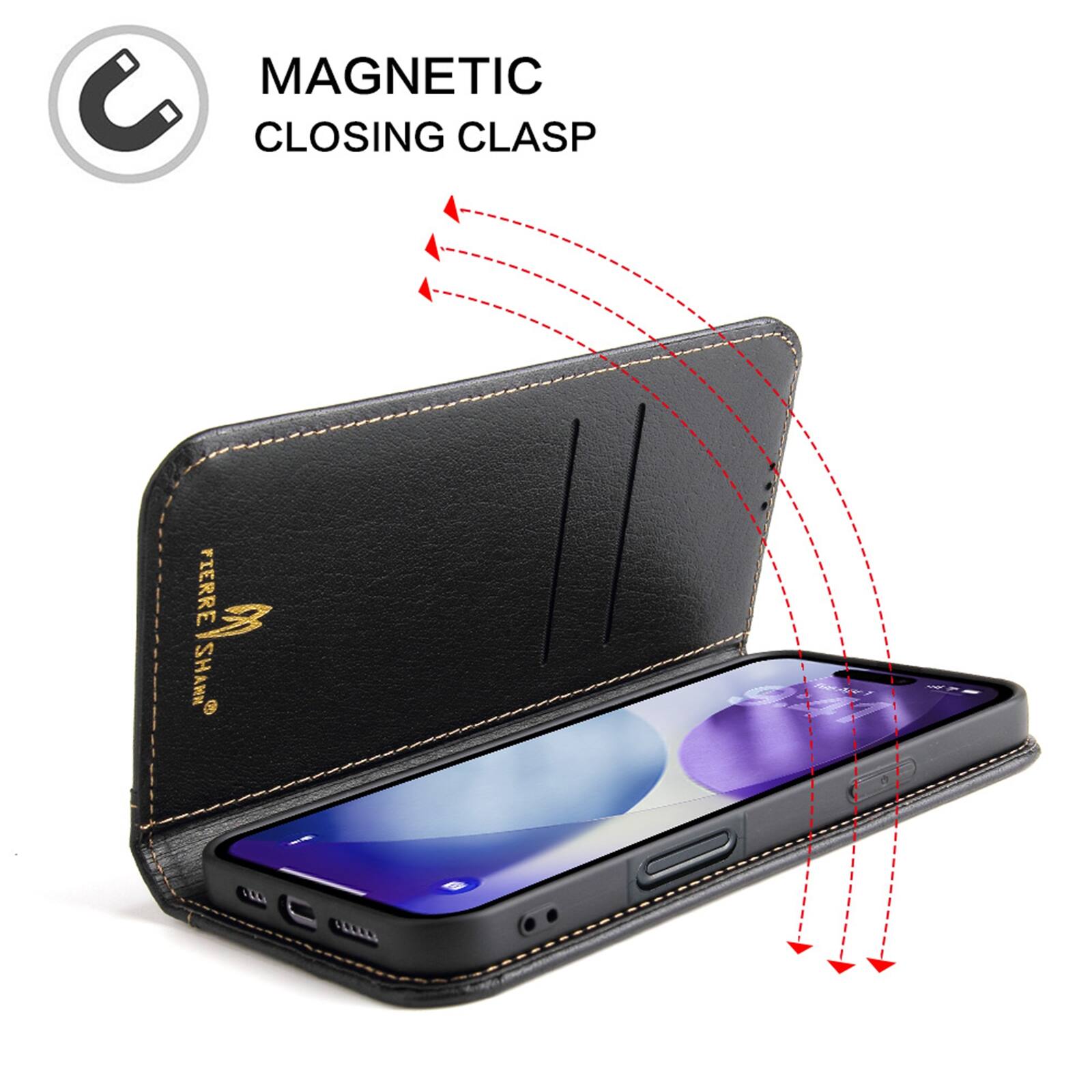 Dteck Luxury Wallet Case for iPhone 18 Pro Max, Shockproof Magnetic ...