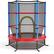 Front. Gymax - Gymax 55'' Recreational Trampoline for Kids Trampoline w/ Enclosure Net Navy - Navy Blue.