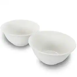 Gibson - Home 2 Piece 7.5 Inch Ceramic All-Purpose Round Bowl Set - White