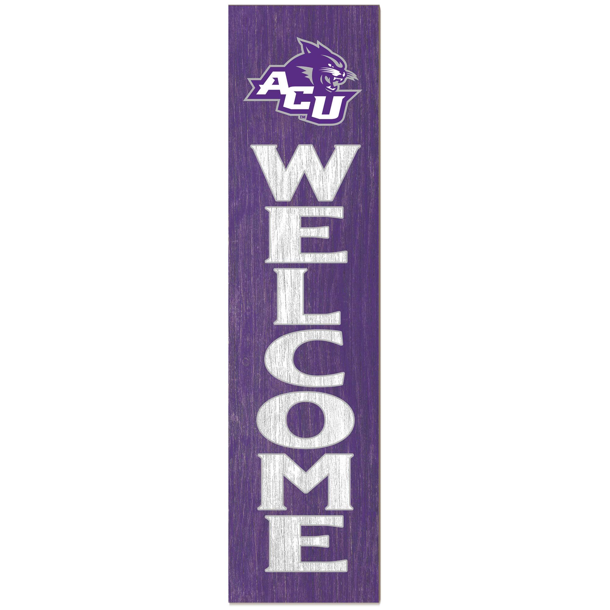 Abilene Christian University Wildcats 12'' x 48'' Outdoor Leaner Welcome Sign
