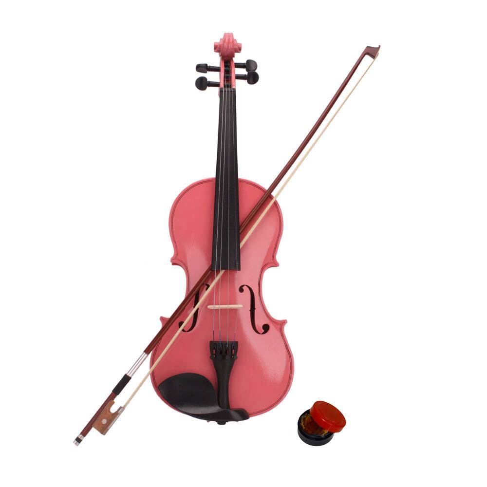 Left. Winado - 4/4 Size Pink Student Beginner Acoustic Violin Fiddle + Case+ Bow + Rosin.
