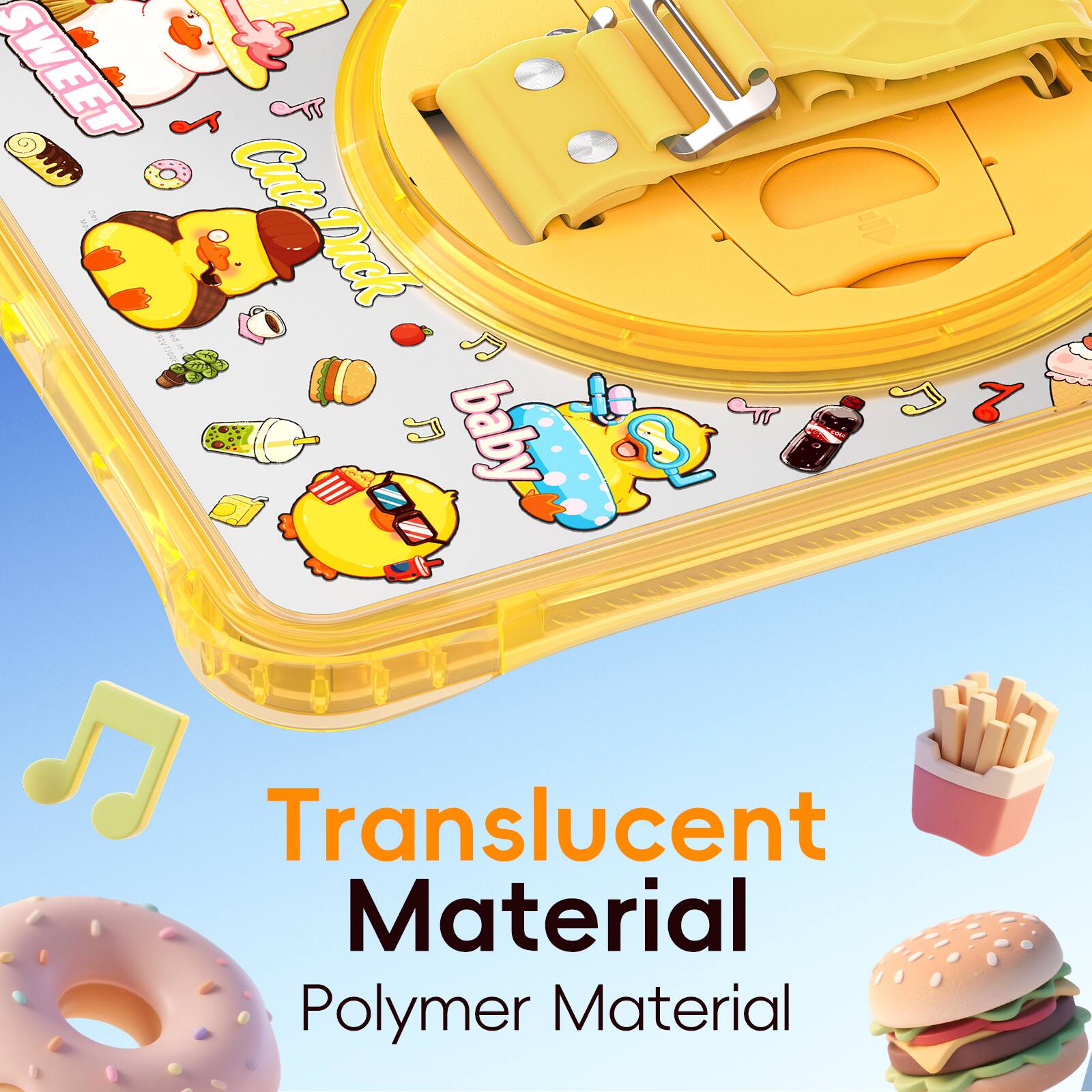 SWEET  
Cute Duck  
baby  

Translucent Material  
Polymer Material