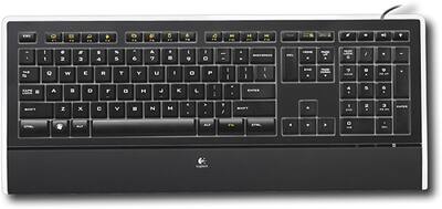 Logitech - K740 Illuminated Keyboard - Black