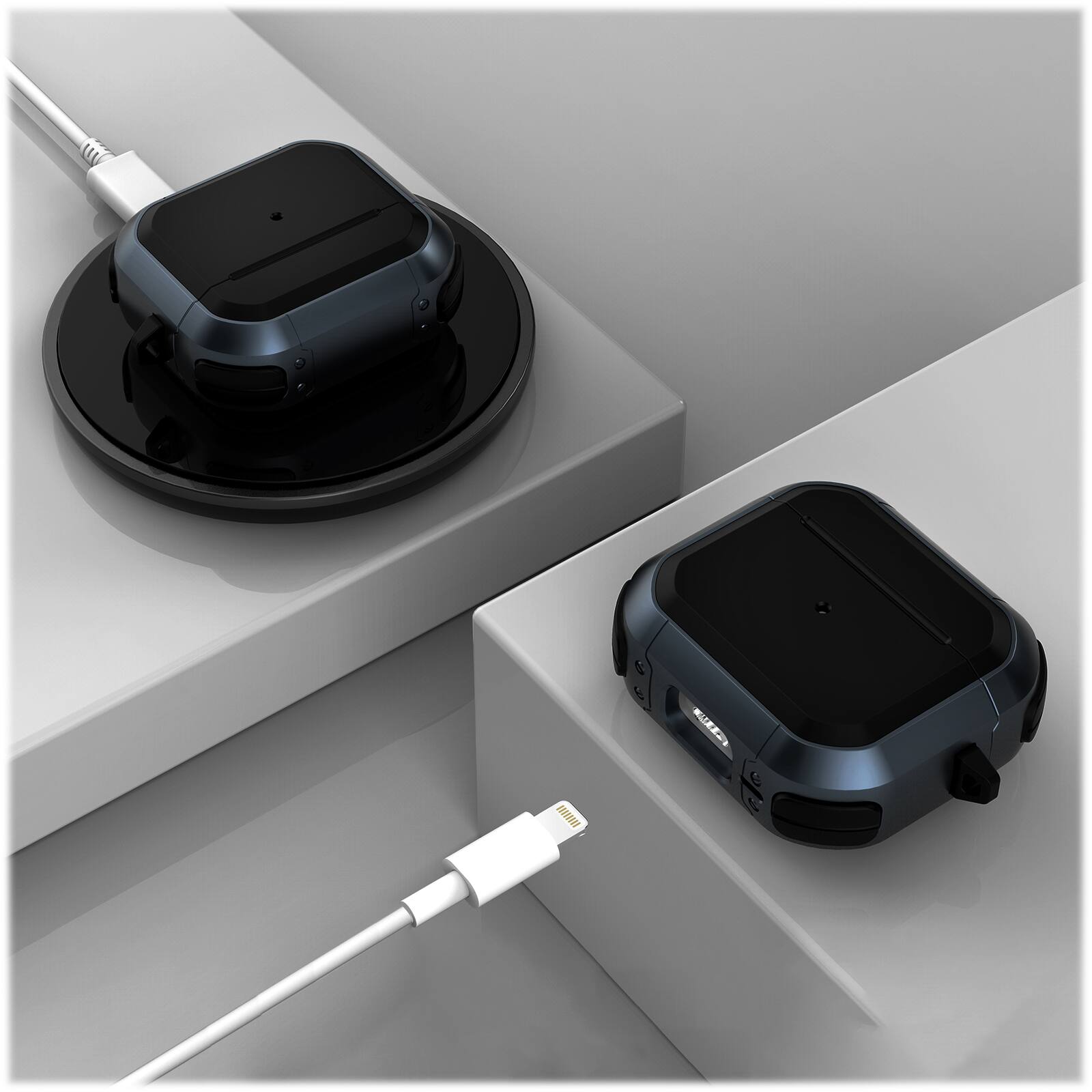 Alt View 14. SaharaCase - Armor Series Case for Apple AirPods (3 Generation) - Blue.