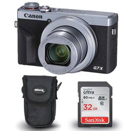 Canon - PowerShot G7 X Mark III Digital Camera (Silver) + Ultra 32GB and Case