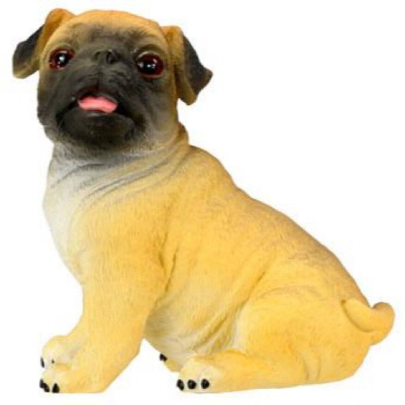 Front. Pacific Trading - Pacific Trading Sitting Pug Puppy Figurine 3 Inch - Tan.